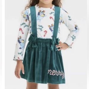 Disney Bluie Overall Skirt and Shirt Matching Set Adorable 2T,3T, 12M, 18M